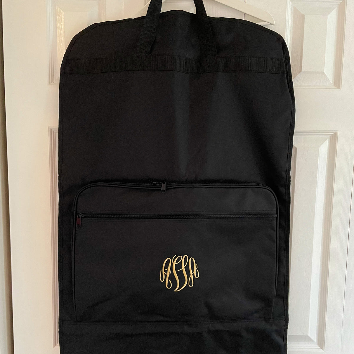 Monogrammed Garment Bag - Side Monogram Location